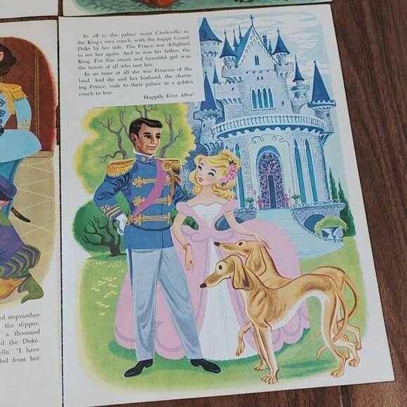 Vintage 1965 Fantasyland Cinderella decor princess picture nursery - Picture 5 of 5
